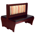 Thumbnail image #1 for ATSMFG ATS AT&S-AWD-48 MFG Double Wood Platform Booth, 48" Long, Wood Back and Seat, Open Base