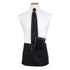 Thumbnail image #1 for Chef Revival CL3PWACBK-1 Black Polyester Waist Apron, 25 x 11 in, 4 Pockets