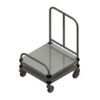 Thumbnail image #1 for Piper Products/Servolift Eastern 722 Open Stainless Steel Single-Stack Tray Cart with Push Handle for 20 x 20 in Trays, No Tray Stop