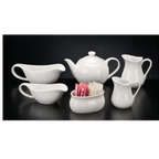 Thumbnail image #4 for Libbey Slenda 905356905 Porcelain Gravy Boat, 3 oz, Loop Handle, White