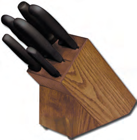 Product image #2 for Dexter Russell SofGrip 7-Piece Knife Block Set with Wood Slanted Block