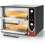 Thumbnail image #2 for SIRMAN USA Lipari 30400956T Commercial Pizza Deck Oven, Stainless Steel Exterior, Refractory Stone Deck, 2 Decks