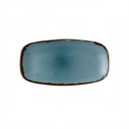 Thumbnail image #1 for Cardinal Harvest Blue By Dudson HBL35 Vitrified Ceramic Oblong Tray, 13-7/8" x 7-3/8" Case of 6