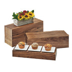 Thumbnail image #1 for Cal-Mil Mid-Century 166-7-78 Rectangular Walnut Wood Display Crate/Riser, 20"W x 7"D x 7"H