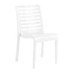 Thumbnail image #1 for Grosfillex Astoria UT944004 Outdoor White Polypropylene Stacking Side Chair Case of 16