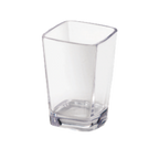 Thumbnail image #1 for G.E.T. SW-1435-CL Clear SAN Plastic Square Petite Dessert/Shot Glass, 3 oz Case of 2 Dozen