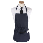 Thumbnail image #1 for Chef Revival CL3PBIANVFP Navy Blue Bib Apron, 26 x 23 in, 4 Pockets, Polyester, Adjustable Neck Strap Case of 12