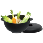 Thumbnail image #2 for JB Prince Comatec R882 Disposable 2 oz Round Cocotte Pan with Lid