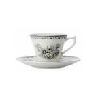 Thumbnail image #1 for 1880 Hospitality Lancaster Garden by Oneida® L6703068500 Porcelain Saucer, 6-inch Irregular Round, Grey Floral Design, Warm White Case of 4 Dozen