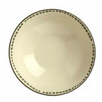 Thumbnail image #1 for Libbey Dulcet DULCET-5C Stoneware Serving Bowl, 9-1/8" Diameter, Cream with Dots