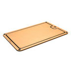 Thumbnail image #1 for Browne Foodservice Cuisipro 74791600 Rectangular Wood Serving Board, 15-7/8" x 11-3/16", Two-Sided, Juice Channel Case of 6
