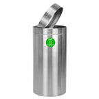 Thumbnail image #2 for Alpine Industries ALP475-27-CO 27 Gallon Round Stainless Steel Compost Can, Open Top, Silver