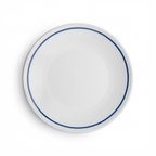 Thumbnail image #1 for Cardinal Reflections Blue Band by Santa Anita FP465 9-Inch Stoneware Coupe Plate with Blue Band 1 Dozen