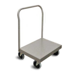 Thumbnail image #1 for Dinex DXP3372404 Dish & Glass Rack Dolly, 20-1/2" Square, Stainless Steel, with Push Handle