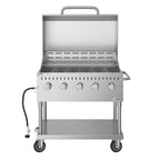 Thumbnail image #7 for Koolmore CGKIT3-36D Mobile 5-Burner Commercial Outdoor Propane Grill, 688 sq. in., Stainless Steel, Piezo Ignition