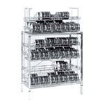 Thumbnail image #1 for SPG International Amco SM3-B Stationary #10 Can Rack, Aluminum Frame, 90-Can Capacity, Three Modules