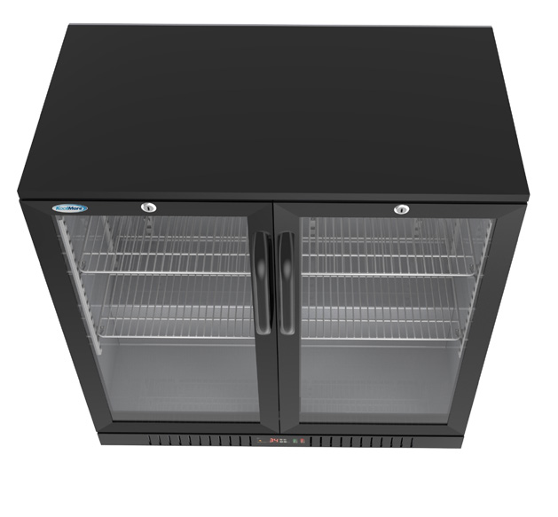 Product image #6 for KoolMore 35-Inch Two-Door Back Bar Refrigerator, 7.4 Cu. Ft., Black, Glass Swing Doors
