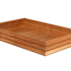 Thumbnail image #1 for Mikasa Hospitality (Lifetime Brands, Inc.) Select Concept BQ201L Stackable Oak Cutlery Box, GN 1/1, 12.79"W x 20.86"D x 3.34"H Case of 2