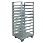 Thumbnail image #1 for Piper Products/Servolift Eastern 612-U Universal Aluminum Angle Rack, 5" Fixed Slide Spacing, Holds 12 18" x 26" or 24 14" x 18" Trays