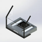Thumbnail image #2 for TableCraft Products CWACT1FSHIELD Freestanding Acrylic Sneeze Guard with Metal Frame and Integrated Vents, 35-1/2 x 31-9/10 x 13-1/4 in