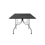 Thumbnail image #1 for Oak Street Boardwalk OB3030-STD Indoor/Outdoor Square Steel Table, 30" x 30", Rolled Top, Umbrella Hole, Black