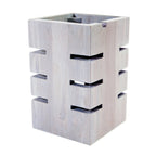 Thumbnail image #1 for Steelite DW Haber, Fusion DWFB612WDGW Square Wood Buffet Riser, Grey, 6"W x 6"D x 12"H
