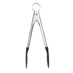Thumbnail image #1 for Browne USA Foodservice Cuisipro 74708502 Mini Tongs, 7-Inch, Black Silicone, Stainless Steel Case of 6