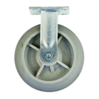 Thumbnail image #1 for New Age C527 Rigid Plate Caster, 8-Inch Diameter, Thermoplastic Rubber Wheel, 500 lb Capacity