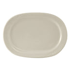 Thumbnail image #1 for Tuxton China Monterey YEH-102 Ceramic Oval Racetrack Platter, 10-3/8 x 7-1/2 in, Embossed Wide Rim Case of 2 Dozen