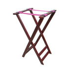 Thumbnail image #1 for CAC China TSTW-32MAH Wooden Tray Stand, Mahogany, 32-1/4"H
