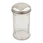 Thumbnail image #1 for Browne USA Foodservice 575193 12 oz Fluted Sugar Pourer with Self-Closing Side Spout, Plastic with Stainless Steel Top 1 Dozen