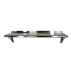 Thumbnail image #1 for SunFab SFWS-1436 Wall-Mounted Stainless Steel Shelf with Brackets, 36"W x 14"D, 18 Gauge, 400 Series