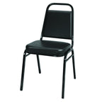 Thumbnail image #1 for JustChair Manufacturing Banquet Collection M88818 Stacking Banquet Side Chair, Upholstered Padded Back and Seat, Steel Frame