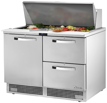 Product image #1 for True SPEC Series 60-Inch Mega Top Sandwich/Salad Prep Table Refrigerator with 18 1/6-Size Pan Capacity, 2 Doors