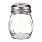 Thumbnail image #1 for AllPoints Foodservice Parts & Supplies 75718 6 oz Spice Shaker, Swirl Glass Jar, Perforated Metal Lid