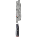 Thumbnail image #1 for Zwilling J.A. Henckels Miyabi 5000 Fc-D 1019595 Nakiri Knife, 6-1/2" Damascus Blade, SG2 Steel Core, Karelian Birchwood Handle