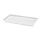 Thumbnail image #1 for G.E.T. Venetian - EGS M1561-NW . . Rectangular Melamine Serving Tray, White, 15 x 6 x 1 in, Beaded Edge Case of 3