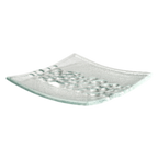Thumbnail image #1 for Steelite International Creations, Bubble 6532B420 Square Glass Plate with Bubble Design, 5"