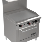 Thumbnail image #1 for Venancio USA R36CO-36T 36" Gas Restaurant Range with Griddle Top, 1" Griddle Plate, Convection Oven, Stainless Steel Front & Sides