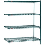 Thumbnail image #1 for Metro Super Erecta SA-1842K3-63-A4 Super Adjustable Super Erecta Wire Add-On Wire Shelving Unit, 42"W x 18"D x 63"H, 800 lb. capacity per shelf, 2000