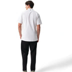 Thumbnail image #2 for Chef Works BCSZ009T-WHT-3XT Tall White Chef Coat, Short Sleeve, Zipper Closure, Poly/Cotton, Size 3XT