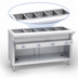 Thumbnail image #4 for Thurmaduke E-5-DLSS 5-Well Electric Steamtable Unit with Cutting Board and Dish Shelf