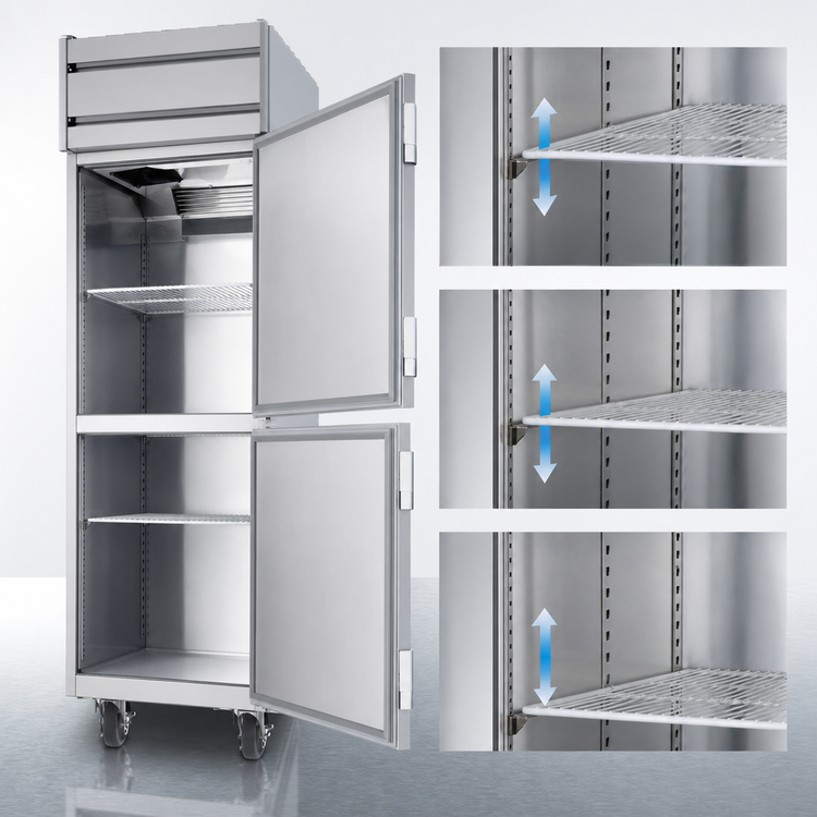 Product image #4 for Beverage-Air Horizon Series 21.06 Cu. Ft. One-Section Reach-In Freezer with 2 Right-Hand Hinged Half Solid Doors