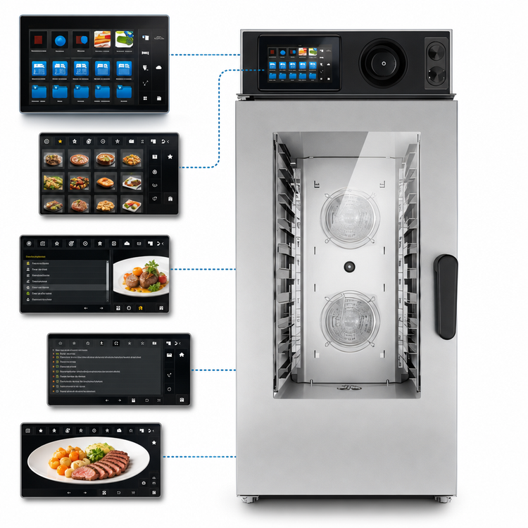 Product image #4 for Lainox Compact Naboo COEN101R Countertop Electric Combi Oven, 10 Full-Size Hotel Pan Capacity, Direct Steam