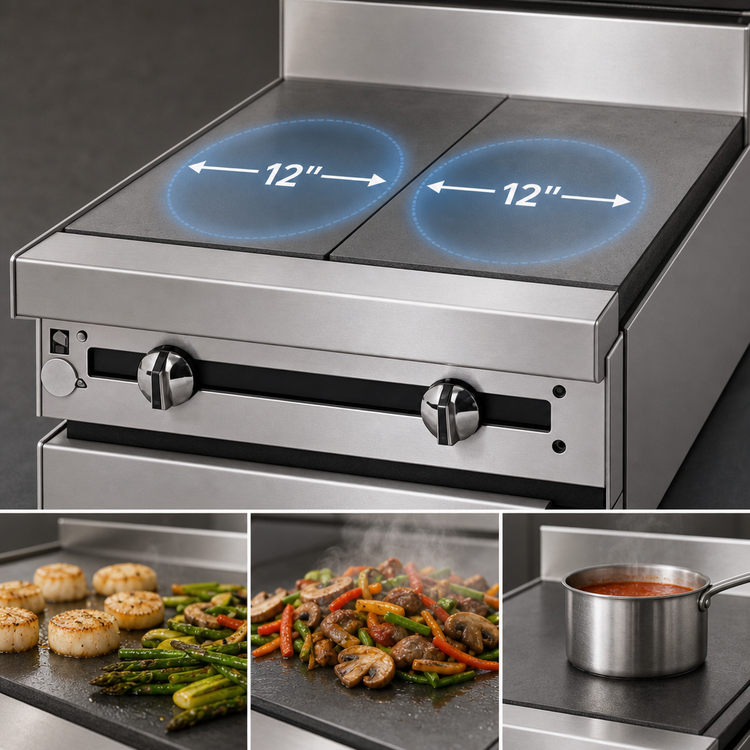 Product image #4 for Titan JMRH-2HT-A 24-Inch Modular Gas Heavy Duty Range with (2) Hot Tops