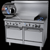 Thumbnail image #4 for Garland GFE Starfire Pro 48-Inch Gas Restaurant Range with 2 Open Burners, 36-Inch Thermostatic Griddle and 2 Space Saver Ovens