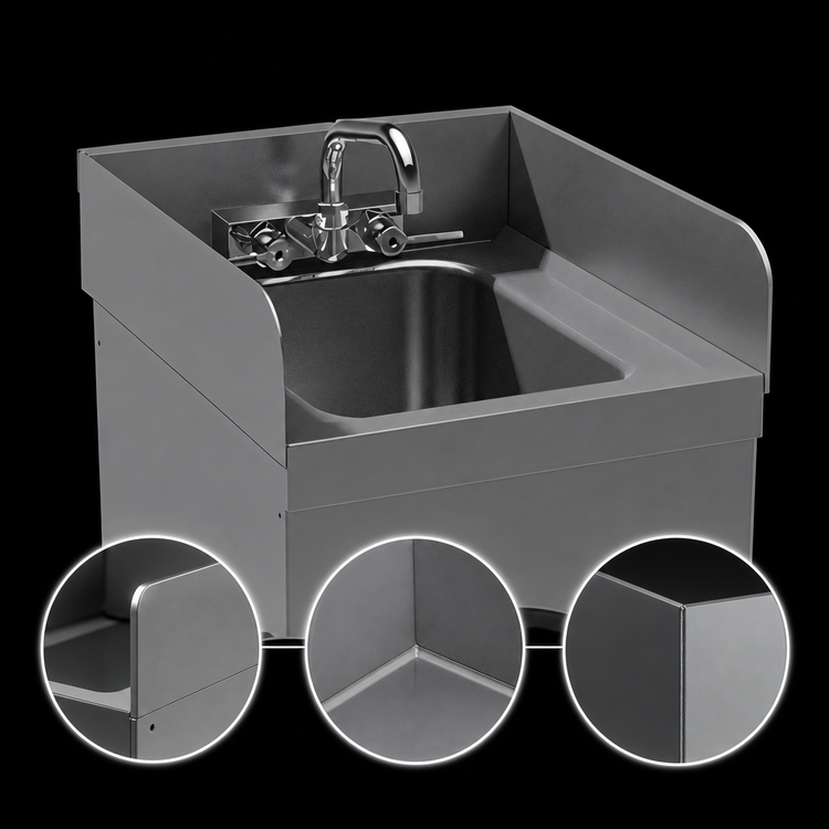 Product image #4 for Prestige Welded Right & Left Side Splash for 25-Inch Underbar Unit