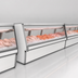 Thumbnail image #4 for Howard-McCray 34E Series Remote Fish and Poultry Service Case, 100-1/2 Inch, Endless Design, Stainless Steel, LED Lighting