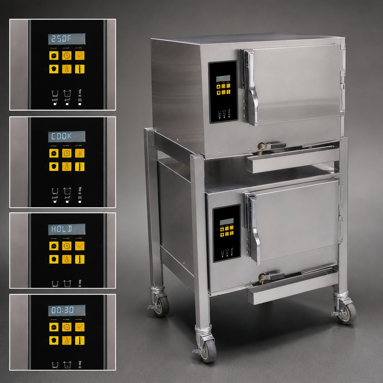 Product image #4 for AccuTemp Evolution Double-Stack Boilerless Convection Steamer, 2 Compartments, 6 Full-Size Pan Capacity, Dual Voltage 208/240V, 3-Phase