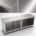 Thumbnail image #4 for John Boos 120-Inch x 36-Inch Stainless Steel Modular Base Work Table with Open Front Cabinet Base